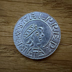 Alfred The Great Lunette Penny - Fine Silver Hammered Reproduction