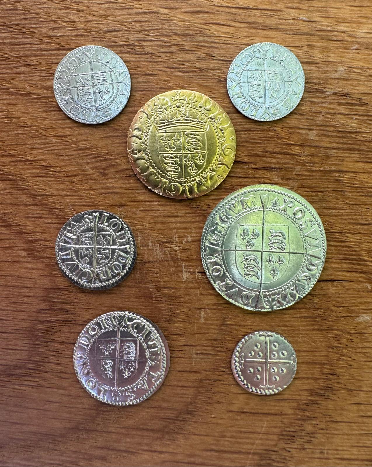 Tudor reproduction coin set
