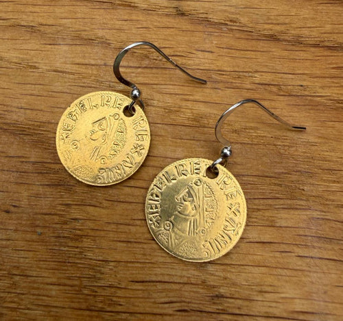 Aethelred II Mancus Reproduction Coin Earrings