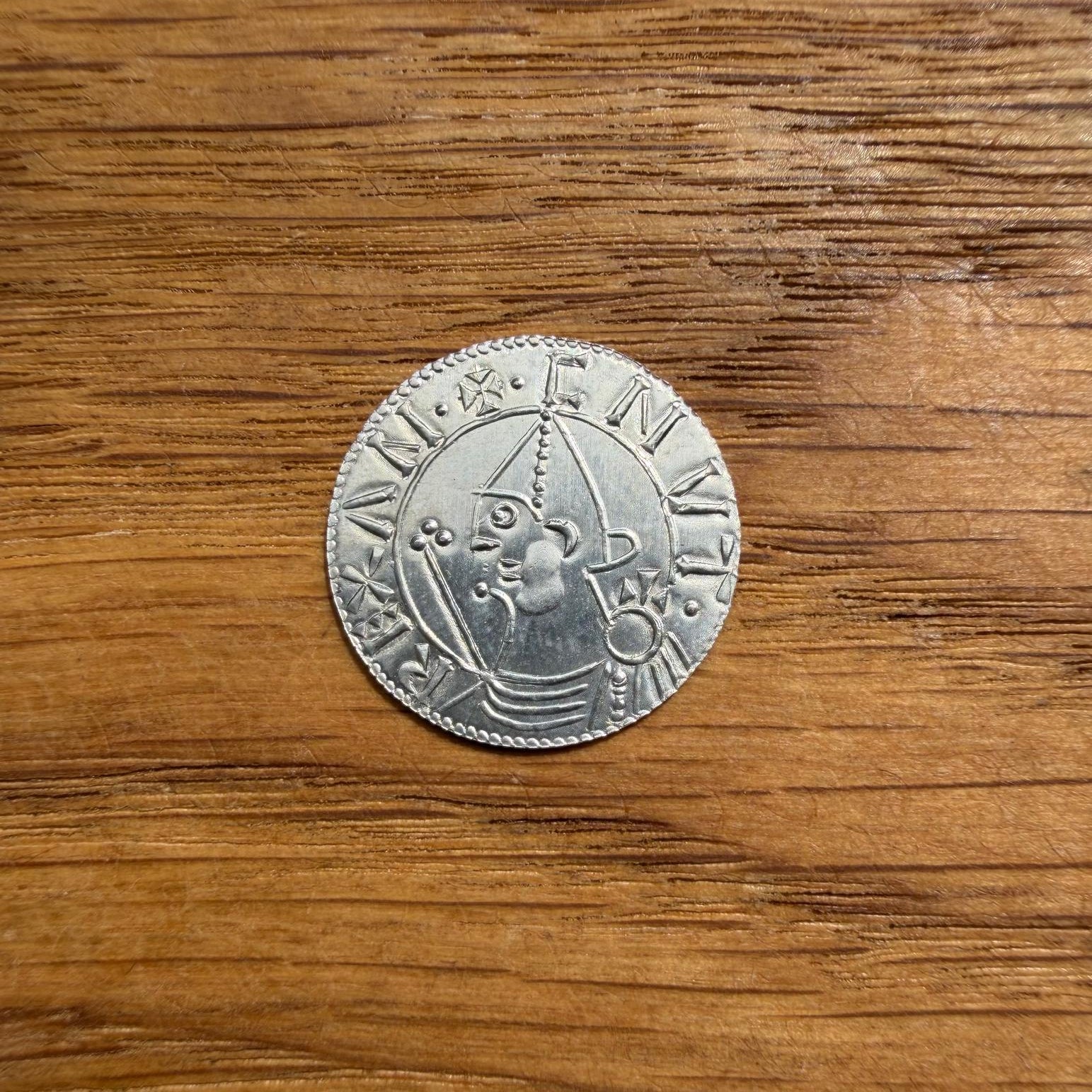 King Cnut Penny - Fine Silver Hammered Reproduction