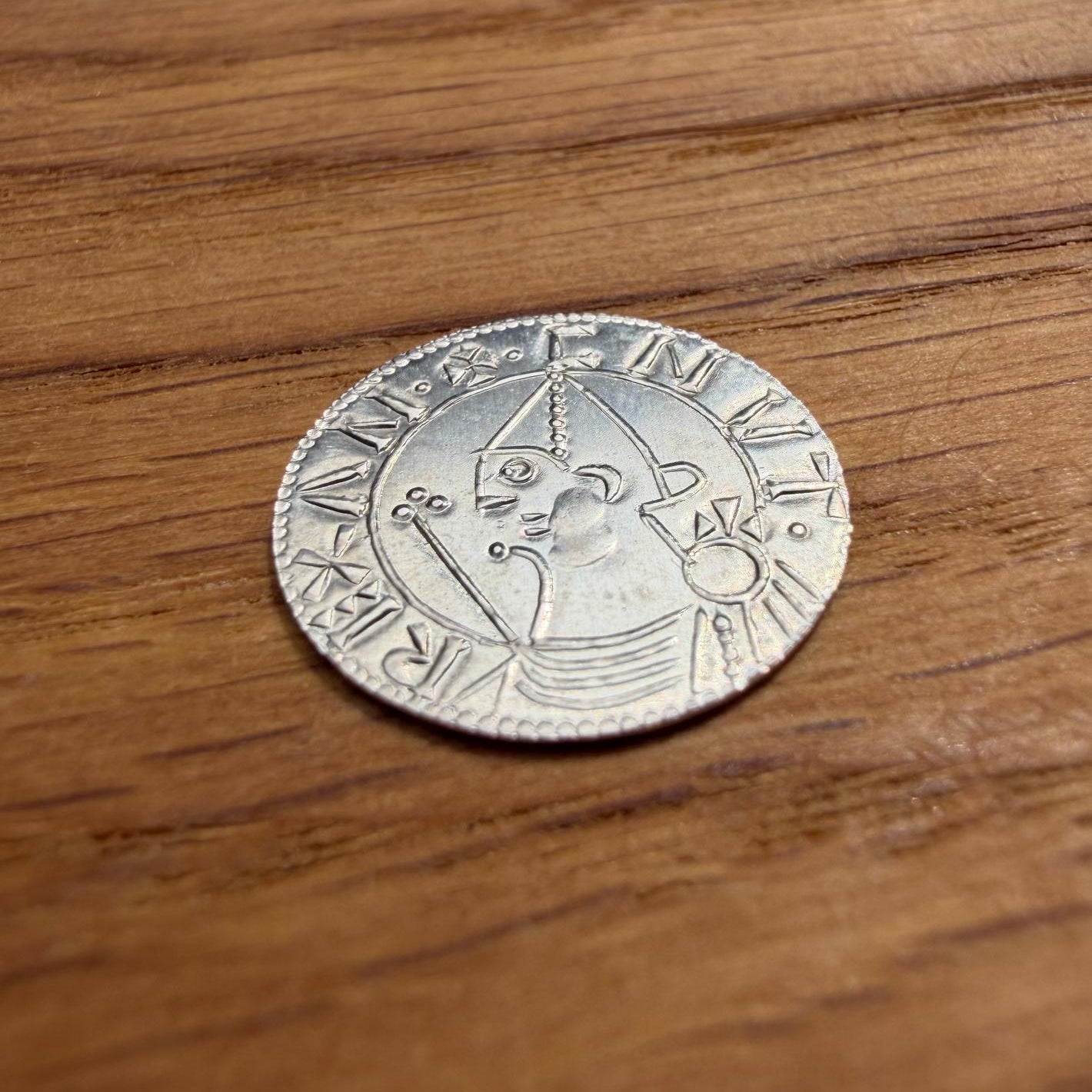 King Cnut Penny - Fine Silver Hammered Reproduction
