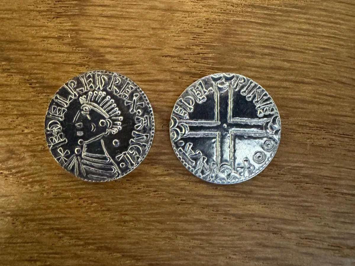 Aethelred II 'the unready' Long Cross Penny - Hammered Reproduction